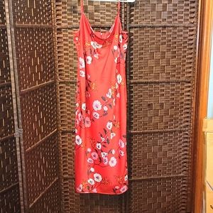 Red silky cocktail dress from Keepsake USA size 8